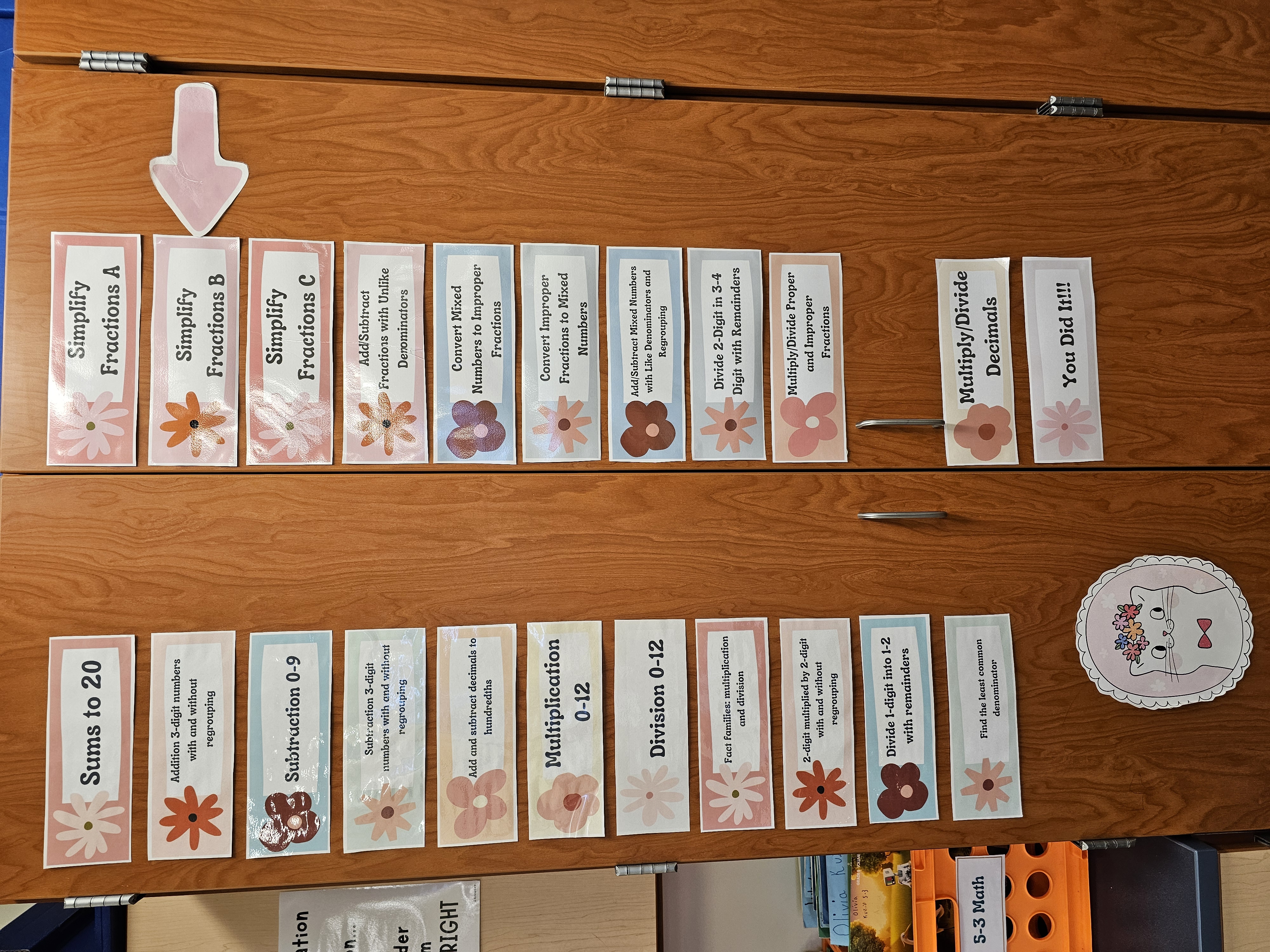 Student work on a door
